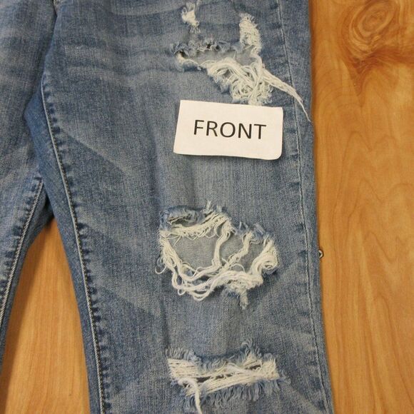 JUDY BLUE Boyfriend Fit Distressed Jeans JB82862MD Sz 14W Ripped Destroyed Denim - Picture 6 of 16